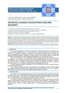 artificial loading for rotating electric machines
