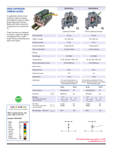 SURGE SUPPRESSOR TERMINAL BLOCKS