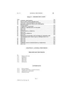 Subpart C. HIGHER EDUCATION CHAPTER 31. GENERAL