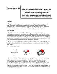 Experiment 12 The Valence-Shell Electron-Pair Repulsion