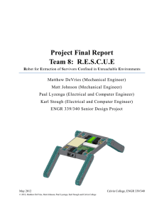 Project Final Report Team 8: RESCUE