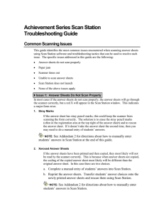 Scan Station Troubleshooting Guide