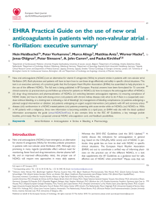 EHRA Practical Guide on the use of new oral anticoagulants in