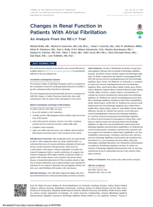 Changes in Renal Function in Patients With Atrial Fibrillation: An