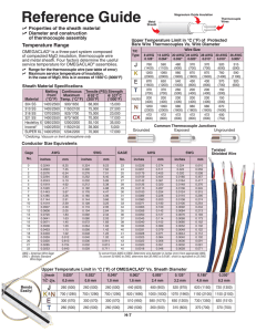 thermocouple temperature limits range properties AWG size