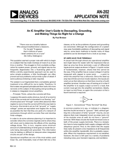 An IC Amplifier User`s Guide to Decoupling, Grounding,and Making