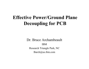 Effective Power/Ground Plane Decoupling for PCB