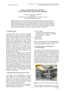 partial discharge diagnostics on gis using uhf and acoustic method