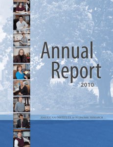 2010 AIER Annual Report - American Institute for Economic Research