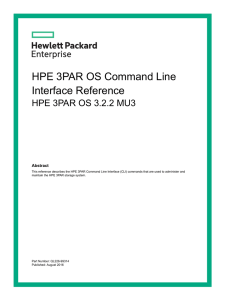 HPE 3PAR Command Line Interface Reference