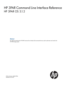 HP 3PAR Command Line Interface Reference