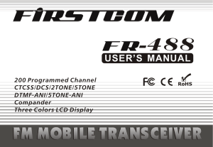 FM MOBILE TRANSCEIVER