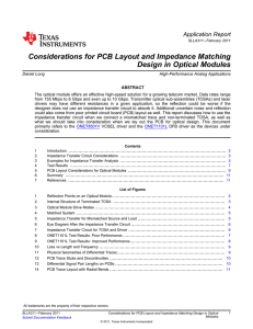 Considerations for PCB Layout and Impedance