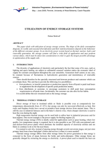 Utilization of Energy Storage Systems