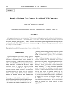 Family of Isolated Zero Current Transition PWM Converters