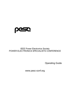 Operating Guide www.pesc-conf.org