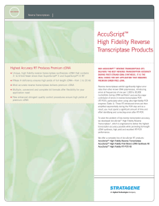 AccuScript™ High Fidelity Reverse Transcriptase Products