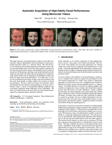 Automatic Acquisition of High-fidelity Facial Performance Using