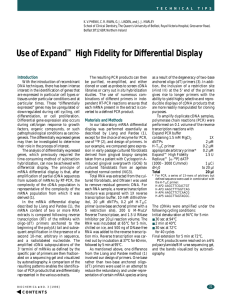 Use of Expand™ High Fidelity for Differential Display
