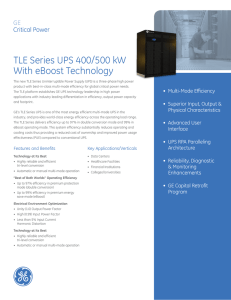 TLE Series UPS 400/500 kW With eBoost Technology
