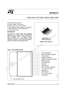 RGB high voltage video amplifier