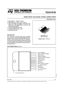 RGB HIGH VOLTAGE VIDEO AMPLIFIER