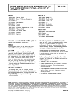 ENGINE MISFIRE OR ROUGH RUNNING—COIL ON TSB 04-16