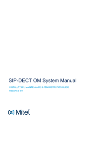 SIP-DECT OM System Manual - ( Mitel )