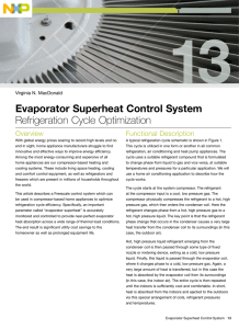 Evaporator Superheat Control System Refrigeration Cycle