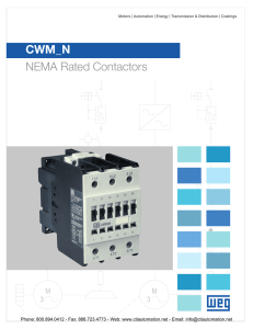 WEG CWM Series NEMA Rated Contactors