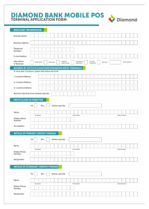 MPOS Terminal Application Form