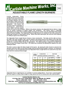 adjustable flame length burners
