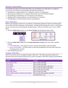 presenting a slide show - Information Technology Home