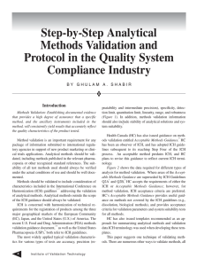 Step-by-Step Analytical Methods Validation and