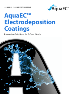 AquaEC™ Electrodeposition Coatings