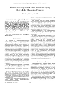 Silver Electrodeposited Carbon Nanofiber