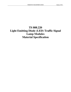 (LED) Traffic Signal Lamp Modules Material Specification