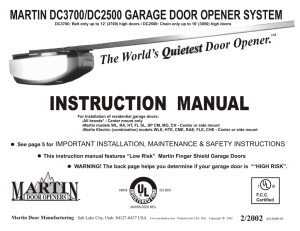 martin dc3700/dc2500 garage door opener