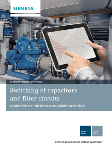 Switching of capacitors and filter circuits