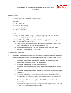 Specifications for Installation and Testing of Direct Attach Links