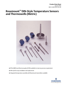 Rosemount™ DIN-Style Temperature Sensors and Thermowells
