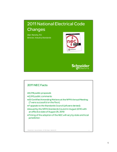 2011 National Electrical Code Changes