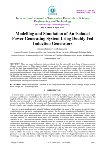 Modelling and Simulation of An Isolated Power