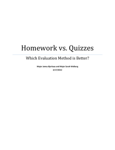 Homework vs. Quizzes