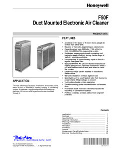 Honeywell F50F Product Data Manual