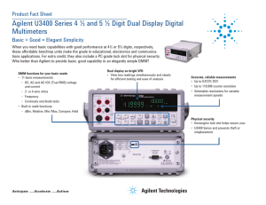 Agilent U3400 Series 4 ½ and 5 ½ Digit Dual Display Digital