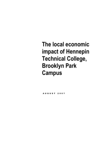 The local economic impact of Hennepin Technical College, Brooklyn