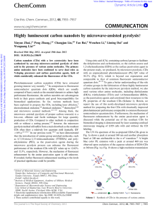 Highly luminescent carbon nanodots by microwave