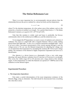The Stefan Boltzmann Law