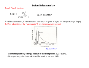 Stefan-Boltzmann law - Arizona State University